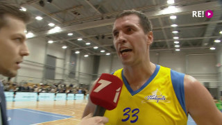 VEF Rīga - BK Ventspils spēle Igaunijas-Latvijas līgā. Intervijas ar Andreju Šeļakovu un Iļju Gromovu pēc 1.puslaika