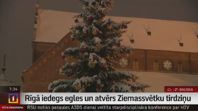 Rīgā iedegs egles un atvērs Ziemassvētku tirdziņu