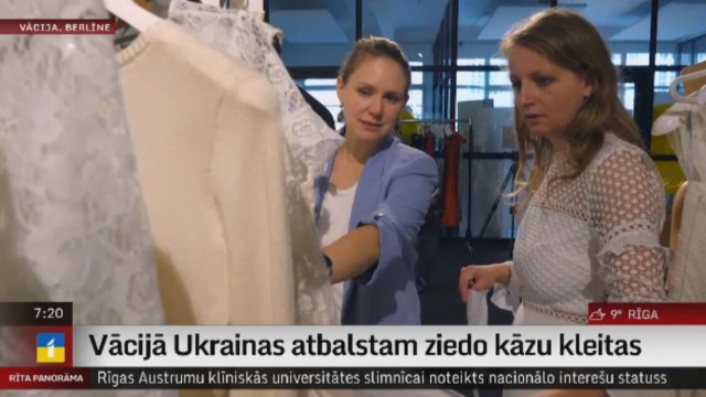 Vācijā Ukrainas atbalstam ziedo kāzu kleitas