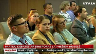 Partiju debates ar diasporas latviešiem Briselē