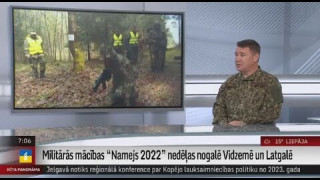 Militārās mācības “Namejs 2022” nedēļas nogalē Vidzemē un Latgalē