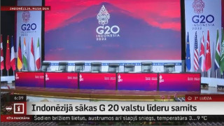 Indonēzijā sākas G 20 valstu līderu samits