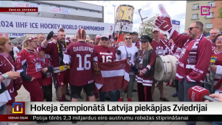 Hokeja čempionātā Latvija piekāpjas Zviedrijai