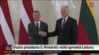 Prezidents Rinkēvičs vizītē apmeklē Lietuvu