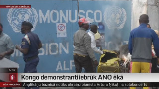 Kongo demonstranti iebrūk ANO ēkā