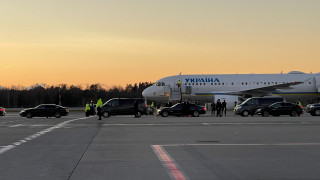 Ukrainas prezidenta Volodimira Zelenska sagaidīšana lidostā "Rīga"