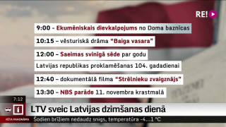 LTV sveic Latvijas dzimšanas dienā