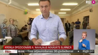 Kremļa opozicionārs A. Navaļnijs nogādāts slimnīcā