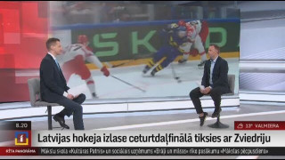 Latvijas hokeja izlase ceturtdaļfinālā tiksies ar Zviedriju