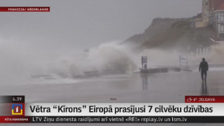 Vētra "Kīrons" Eiropā prasījusi 7 cilvēku dzīvības