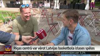 Rīgas centrā var vērot Latvijas basketbola izlases spēles