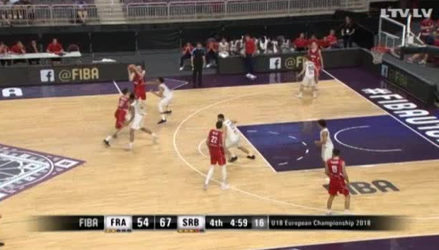 EČ basketbolā U-18 junioriem. 1/2 fināls. Francija - Serbija