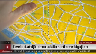 Izveido Latvijā pirmo taktīlo karti neredzīgajiem