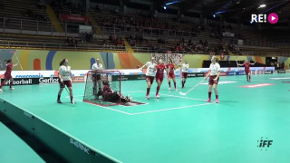 Pasaules čempionāts florbolā sievietēm. Latvija - Šveice. Spēles momenti 2/3