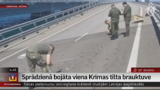 Sprādzienā bojāta viena Krimas tilta brauktuve