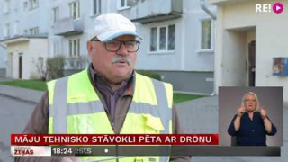 Māju tehnisko stāvokli pēta ar dronu