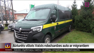 Aizturēts viltots Valsts robežsardzes auto ar migrantiem