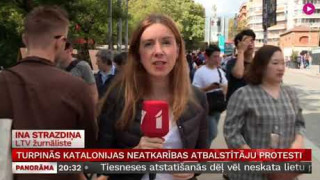 Turpinās Katalonijas neatkarības atbalstītāju protesti