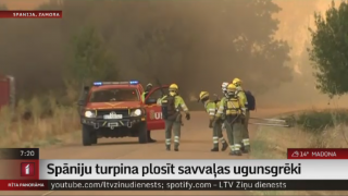 Spāniju turpina plosīt savvaļas ugunsgrēki