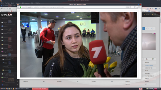 Latvijas svarcēlāju atgriešanās no Eiropas čempionāta. Rebeka Koha