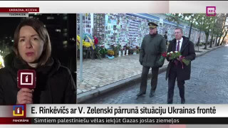 Rinkēvičs ar Zelenski pārrunā situāciju Ukrainas frontē
