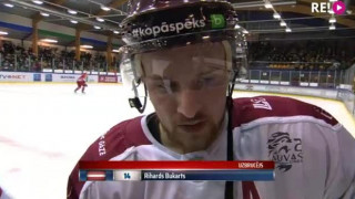Četru Nāciju turnīrs hokejā. Latvija – Baltkrievija. Intervija ar Rihardu Bukartu