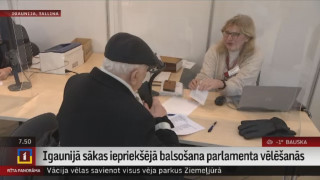 Igaunijā sākas iepriekšējā balsošana parlamenta vēlēšanās