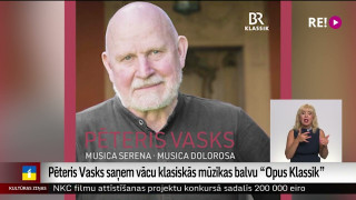 Pēteris Vasks saņem vācu klasiskās mūzikas balvu "Opus Klassik"