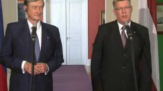 Zatlers ar Slovēnijas prezidentu pārrunājuši ekonomikas un politikas jautājumus