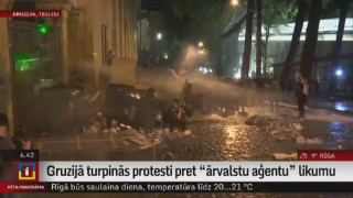 Gruzijā turpinās protesti pret "ārvalstu aģentu" likumu
