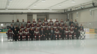 Latvijas hokeja izlase Tamperē aizvada treniņu