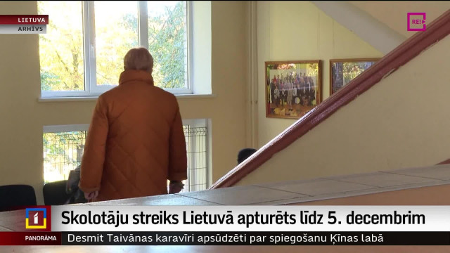 Skolotāju streiks Lietuvā apturēts līdz 5. decembrim