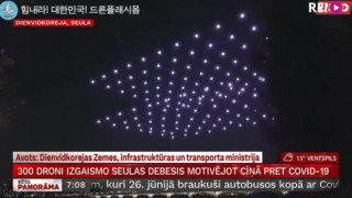 300 droni izgaismo Seulas debesis, motivējot cīņā pret Covid-19