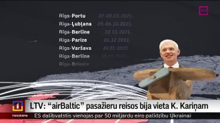 LTV: "airBaltic" pasažieru reisos bija vieta Kariņam