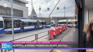 Не опять, а снова: пробки из-за Rail Baltica