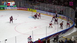Pasaules hokeja čempionāta spēle Čehija - Latvija. 3 : 3