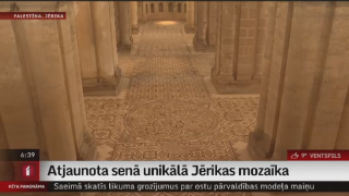 Atjaunota senā unikālā Jērikas mozaīka