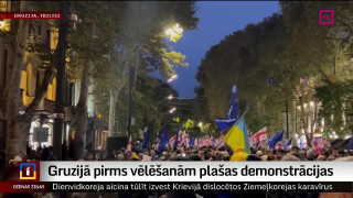 Gruzijā pirms vēlēšanām plašas demonstrācijas