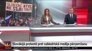 Slovākijā protestē pret sabiedriskā medija pārņemšanu