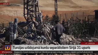 Turcijas uzlidojumā kurdu separātistiem Sīrijā 31 upuris