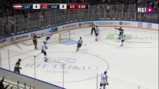 Pārbaudes spēle hokejā Latvija-Kazahstāna 5:0