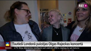 Tautieši Londonā pulcējas Olgas Rajeckas koncertā