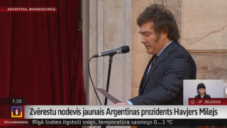Zvērestu nodevis jaunais Argentīnas prezidents Havjers Milejs