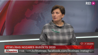 Intervija ar veselības ministri Ilzi Viņķeli par veselības nozares budžetu 2020