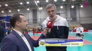 Latvijas Kausa fināls volejbolā vīriešiem. Pēcspēles intervija ar Raimondu Vildi