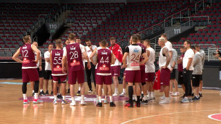 Latvijas basketbola izlase gatavojas pārbaudes spēlei ar Somijas valstsvienību