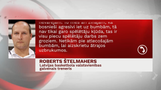 Latvijas basketbola izlases galvenais treneris Roberts Štelmahers par aizvadīto spēli