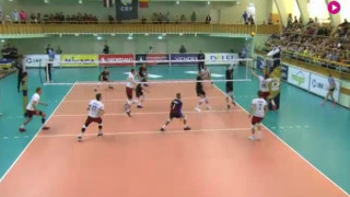 Latvija - Beļģija. Latvijas volejbolisti gūst uzvaras punktu otrajā setā