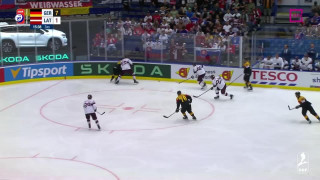 Pasaules hokeja čempionāta spēles Vācija - Latvija 3. trešdaļas epizodes