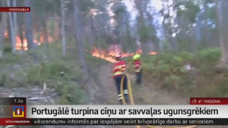 Portugālē cīnās ar savvaļas ugunsgrēkiem